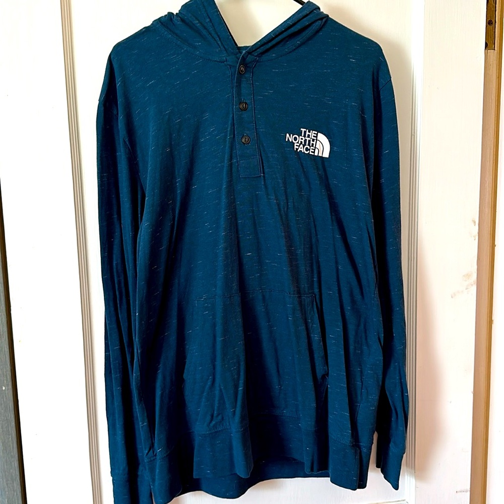 North Face men’s buttoned hoodie shirt